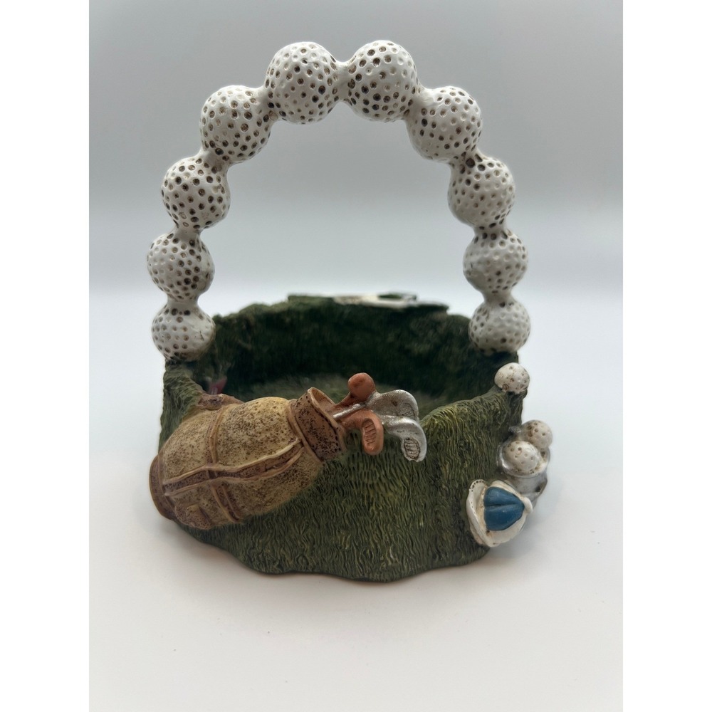 Vintage Golf-Themed Trinket Dish Small Basket Decor